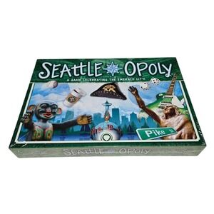 Seattle Opoly Board Game Late For The Sky Washington Monopoly NEW/SEALED Gifts‎